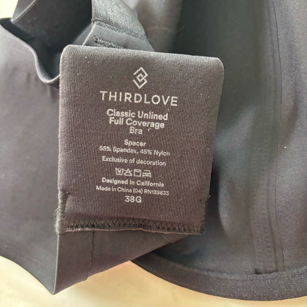 Nwot Thirdlove Classic Unlined Full Coverage Blac… - image 4